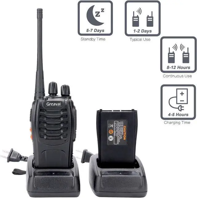 Alt view image 4 of 6 - Walkie Talkies 10 Pack Rechargeable Two-Way Radios with Earpiece 16 Channel Walkie Talkie for Adults, Li-ion Battery and Charger Included, Long Range Two Way Radio (Pack of 10)