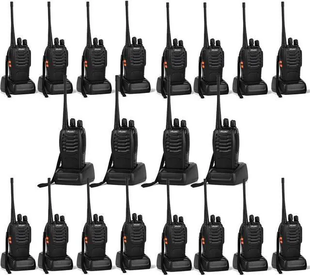 Main image of 20 Pack Walkie talkies Long Range with Earpiece Rechargeable UHF 2 Way Radio 16-Channel for Outdoor Warehouse Factory Security Com Travel etc.(Pack of 20)