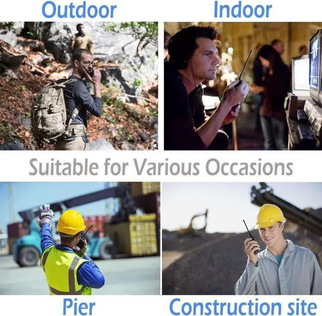 Alt view image 2 of 7 - 20 Pack Walkie talkies Long Range with Earpiece Rechargeable UHF 2 Way Radio 16-Channel for Outdoor Warehouse Factory Security Com Travel etc.(Pack of 20)