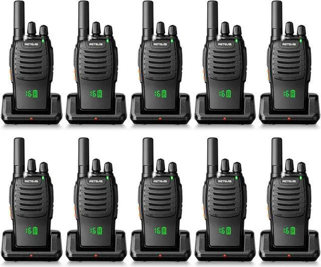 Main image of H-777H Walkie Talkies,Rechargeable Two Way Radio, Hidden Display,Channel Display,USB-C,Short Antenna,Handheld 2 Way Radio with Emergency Alarm for Business Education (10 Pack)