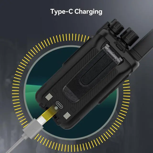 Alt view image 6 of 7 - RT68H 2 Way Radio Long Range (10 Pack) with 10 Way Charger,Rechargeable Walkie Talkies for Adults,Easier Charging,Easier Management,LCD Display, Keypad Lock,Hands Free Compact Walkie Talkie