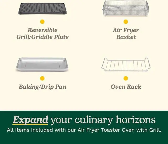 Alt view image 5 of 7 - Cuisinart Air Fryer + Convection Toaster Oven, 8-1 Oven with Bake, Grill, Broil & Warm Options, Stainless Steel, TOA-70