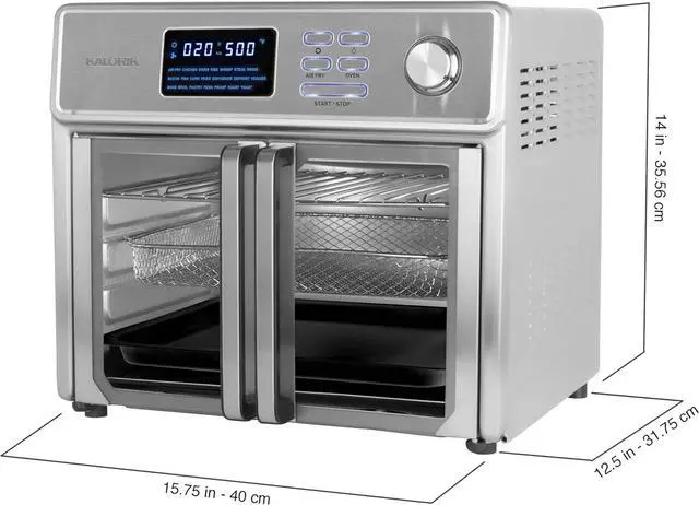 Alt view image 5 of 7 - Kalorik MAXX® Digital Air Fryer Oven, 26 Quart, 10-in-1 Countertop Toaster Oven & Air Fryer Combo-21 Presets up to 500 degrees, Includes 9 Accessories & Cookbook