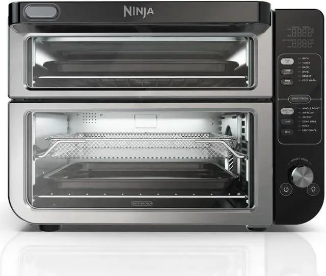 Main image of Ninja DCT401 12-in-1 Double Oven with FlexDoor, FlavorSeal & Smart Finish, Rapid Top Convection and Air Fry Bottom , Bake, Roast, Toast, Air Fry, Pizza and More, Stainless Steel