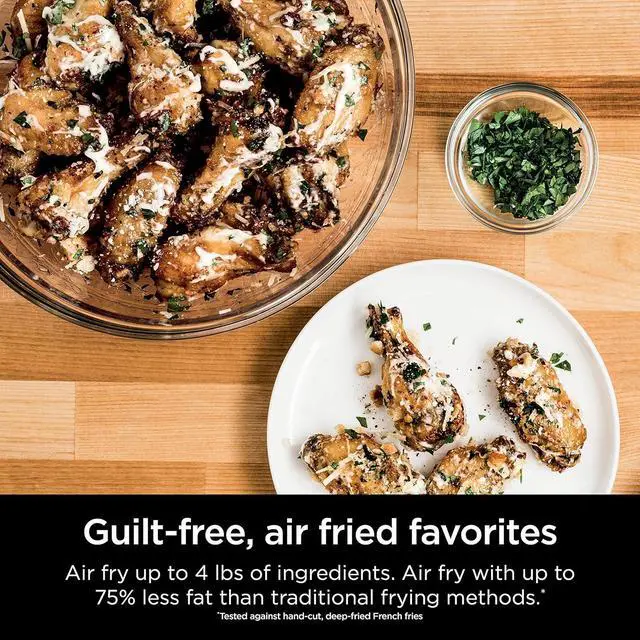 Alt view image 7 of 7 - Ninja SP201 Digital Air Fry Pro Countertop 8-in-1 Oven with Extended Height, XL Capacity, Flip Up & Away Capability for Storage Space, with Air Fry Basket, Wire Rack & Crumb Tray, Silver