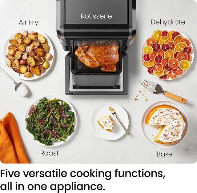 Alt view image 6 of 7 - Chefman 12-Quart 6-in-1 Air Fryer Oven with Digital Timer, Touchscreen, and 12 Presets - Family Size Countertop Convection Oven, Dishwasher-Safe Parts
