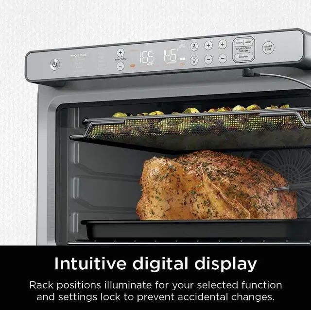 Alt view image 4 of 7 - Ninja Prestige Smart XL with Pro Cook System 10-in-1 Air Fry Digital Countertop Convection Toaster Oven with Air Fry, Air Roast, Broil & Bake, Pro Cook Thermometer, 1800 Watts, Stainless Steel, DT551