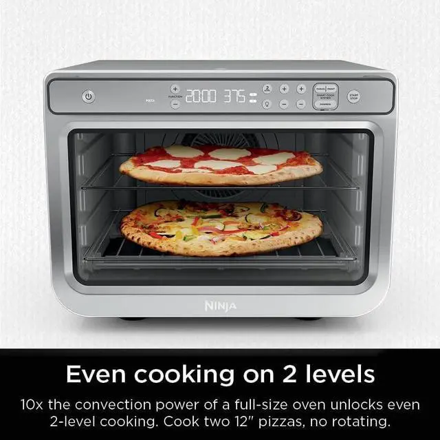 Alt view image 6 of 7 - Ninja Prestige Smart XL with Pro Cook System 10-in-1 Air Fry Digital Countertop Convection Toaster Oven with Air Fry, Air Roast, Broil & Bake, Pro Cook Thermometer, 1800 Watts, Stainless Steel, DT551