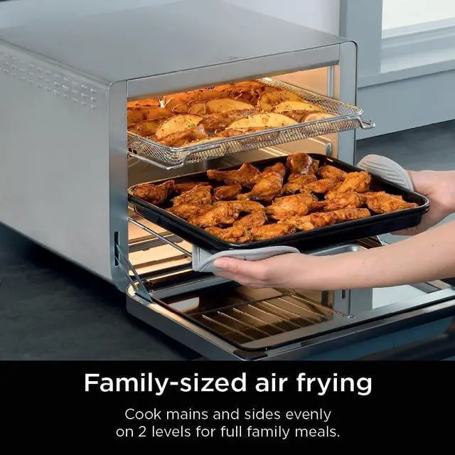 Alt view image 3 of 7 - Ninja Prestige Smart XL with Pro Cook System 10-in-1 Air Fry Digital Countertop Convection Toaster Oven with Air Fry, Air Roast, Broil & Bake, Pro Cook Thermometer, 1800 Watts, Stainless Steel, DT551