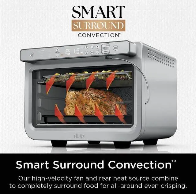 Alt view image 5 of 7 - Ninja Prestige Smart XL with Pro Cook System 10-in-1 Air Fry Digital Countertop Convection Toaster Oven with Air Fry, Air Roast, Broil & Bake, Pro Cook Thermometer, 1800 Watts, Stainless Steel, DT551