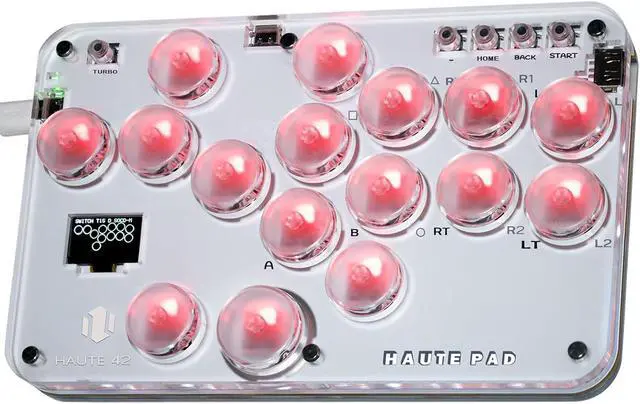 Main image of Haute42 Arcade Stick S16 All-Button Gamerfinger with Custom RGB & Turbo Functions,Arcade Controller Street Fight for PC/Ps3/Ps4/Switch/Steam Game Keyboard-Supports Hot Swap & SOCD