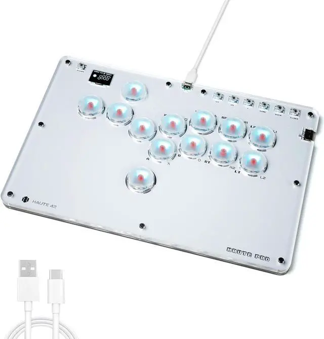 Main image of Haute42 Arcade Stick 13Keys All-Button Gamerfinger with Turbo Functions & Custom RGB,Arcade Controller Street Fight for PC/Ps3/Ps4/Switch/Steam Game Keyboard-Supports Hot Swap & SOCD
