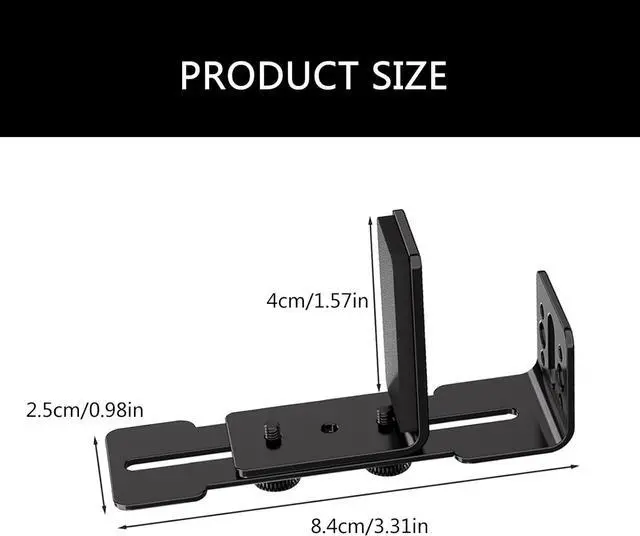 Alt view image 3 of 4 - GPU Support Bracket Brace Fan Mounting Adjustable Aluminum Graphics Card GPU Sag Bracket Video Card Stand Holder - Black