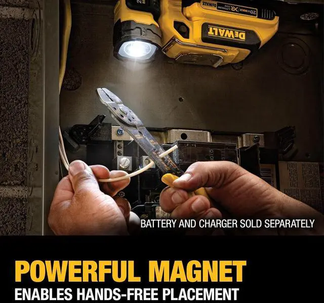 Alt view image 4 of 7 - DEWALT 20V MAX LED Work Light, Magnetic, Freestanding and Clip-On, Bare Tool Only
