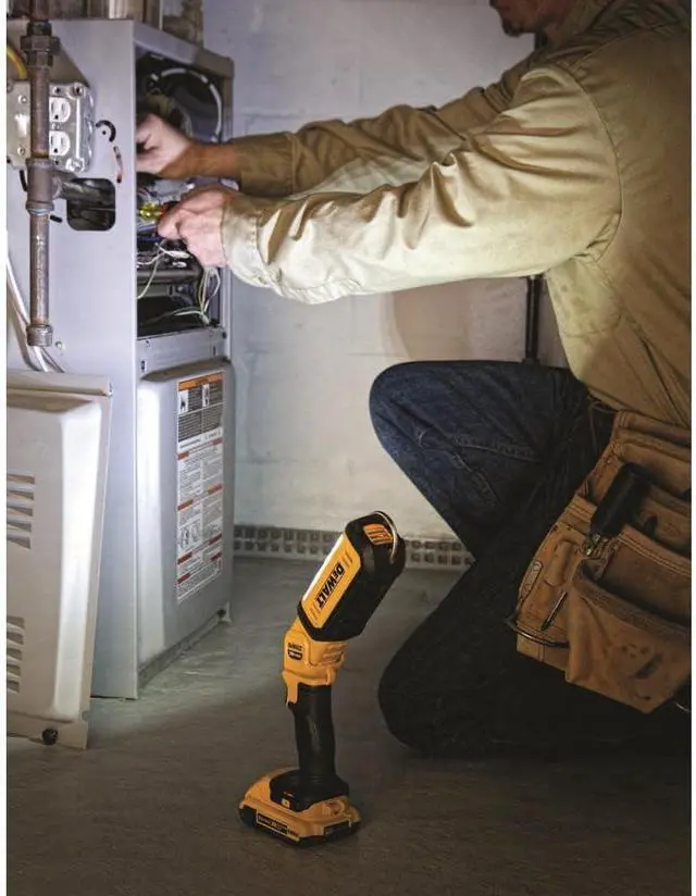 Alt view image 3 of 3 - DEWALT 20V MAX LED Work Light, Rechargeable Flashlight, Pivoting Head, Bare Tool Only