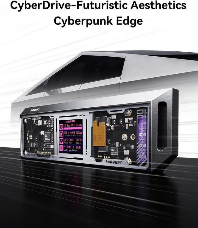 Alt view image 2 of 7 - Explorer Edition M.2 NVMe SSD Enclosure,Support 10s PLP Prevents Write Data Loss,USB 3.2 Gen 2 Type-C (10 Gbps), fits NVMe PCIe,Size 2230/2242/2260/2280,Support M-Key B+M Key UASP