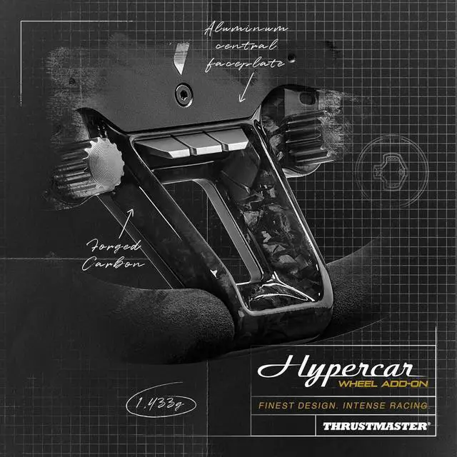 Alt view image 3 of 7 - Thrustmaster Hyper Car Wheel Add-On, Ergonomic and wrapped with Leather and Alcantara, Works with Thrustmaster's T818 and T598 ecosystem bases - Compatible on PS5, PS4 and PC