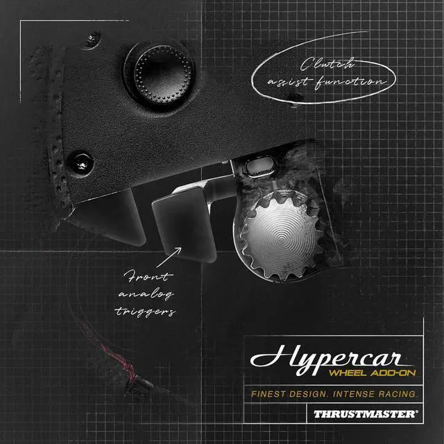 Alt view image 5 of 7 - Thrustmaster Hyper Car Wheel Add-On, Ergonomic and wrapped with Leather and Alcantara, Works with Thrustmaster's T818 and T598 ecosystem bases - Compatible on PS5, PS4 and PC