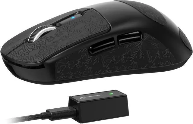 Main image of Lightweight Wireless Gaming Mouse,PAW 3950Max Sensor Computer Mouse with Nordic 52480,8KHz Polling,42K DPl,OMRON Optaicl Switch,USB-C Charging,7 Programmable Buttons(Black & Sticker)