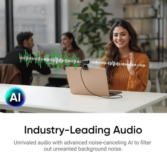 Alt view image 3 of 7 - Insta360 Link 2 - PTZ 4K Webcam for PC/Mac, 1/2" Sensor, AI Tracking, HDR, AI Noise-Canceling Mic, Gesture Control for Streaming, Video Calls, Gaming, Works with Zoom, Teams, Twitch & More