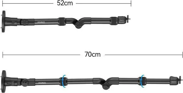 Alt view image 7 of 7 - ZJ04 Magic Arm Camera Wall Mount Overhead Mount, 70cm/27.6inch Aluminum Adjustable Articulating Arm w 1/4" Ball Head for Cameras DSLR Lights Mount for Live Streaming/Photo Video Shooting