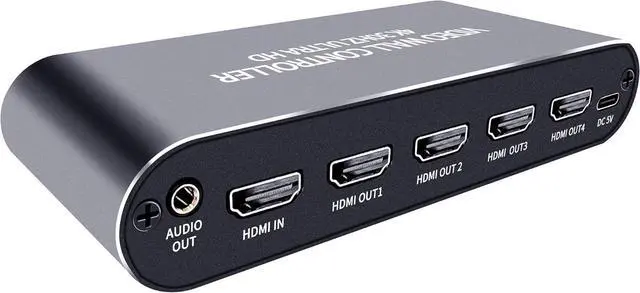 Alt view image 7 of 7 - Video Wall Controller 2x2 4K UHD TV Wall Controller 1X2 2X1 1X3 3X1 1X4 4X1 Support 4K30 HDMI Input for max 4 TV Splicing Display