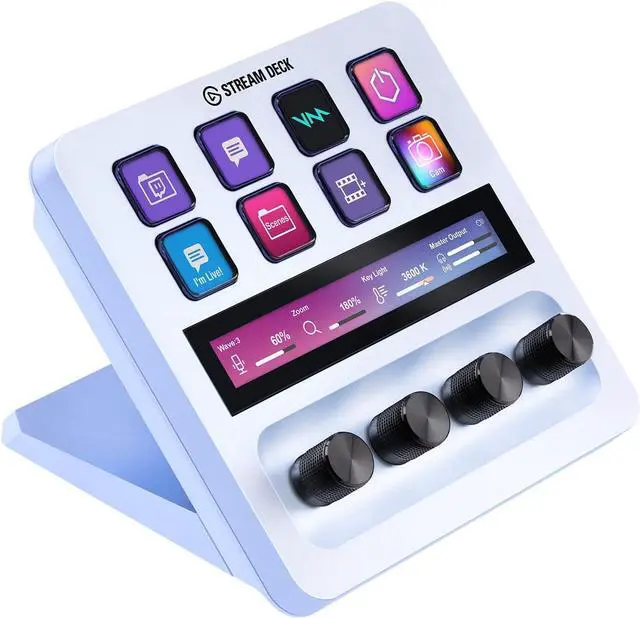 Elgato Stream Deck + White, Audio Mixer, Production Console Elgato Stream Deck + White, Audio Mixer, Production Console