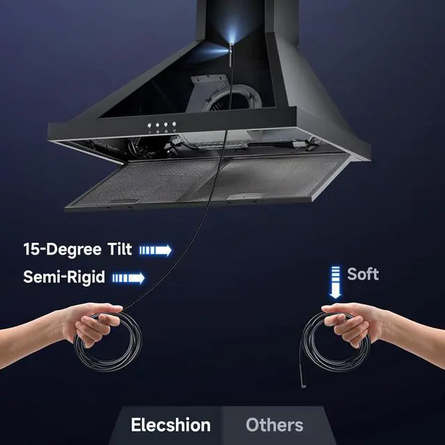 Alt view image 3 of 7 - [Dual-Lens] Endoscope Camera with Light, 1920P HD Borescope with 8+1 Adjustable LED Lights, IP67 Waterproof 16.5FT Semi-Rigid Snake Cord Inspection Camera for iPhone, iPad and Android Phone (Type C)