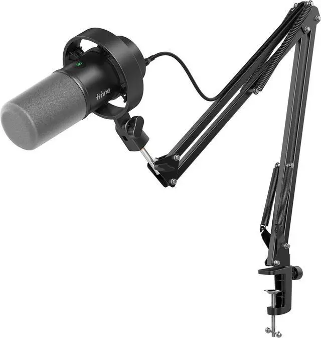 Main image of FIFINE Podcast Microphone Kit, USB/XLR Dynamic Microphone with Boom Arm for PC/XLR Mixer, Gaming Mic with Mute Button, Headphone Jack for Vocal, Voice-Over, Streaming, Music Recording