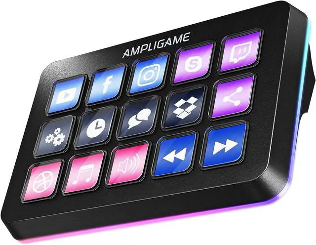 Main image of Stream Controller with 15 Macro Keys, Streaming Keyboard with Trigger Actions in OBS/Twitch/YouTube/Streamlabs, Shortcut Buttons Keypad Works with Mac and PC