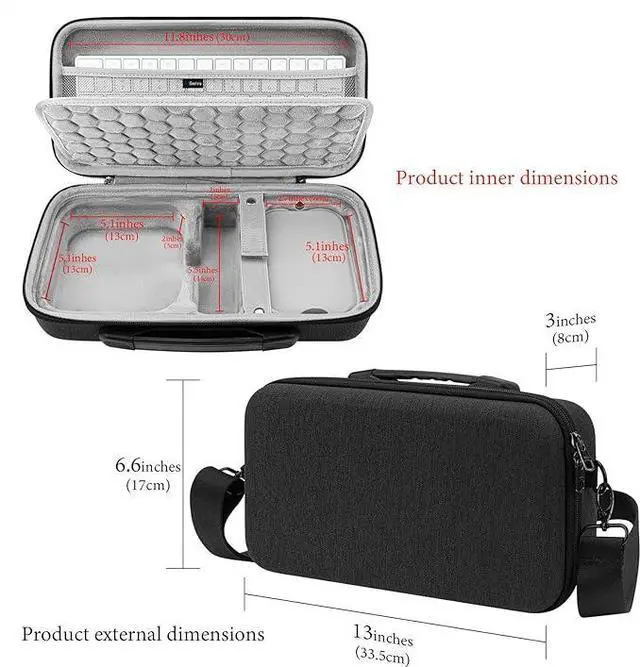 Alt view image 5 of 5 - Hard Travel Case, Compatible with Apple 2024 Mac Mini Desktop Computer, 2024 Mac Mini M4 / 2024 Mac Mini M4 Pro Case, Fit for Magic Keyboard, Magic Mouse and Magic Trackpad and Accessories