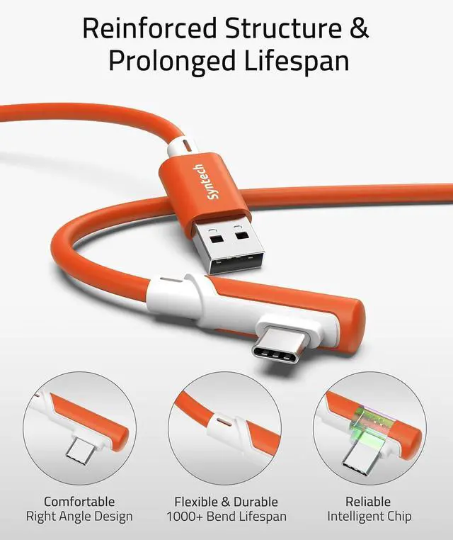 Alt view image 5 of 7 - Link Cable 16 FT Compatible with Meta Quest 3S/Oculus Quest 3, Quest2/Pro/Pico4 Accessories and PC/SteamVR, High Speed PC Data Transfer, USB 3.0 to USB C Cable for VR Headset, Blood Orange