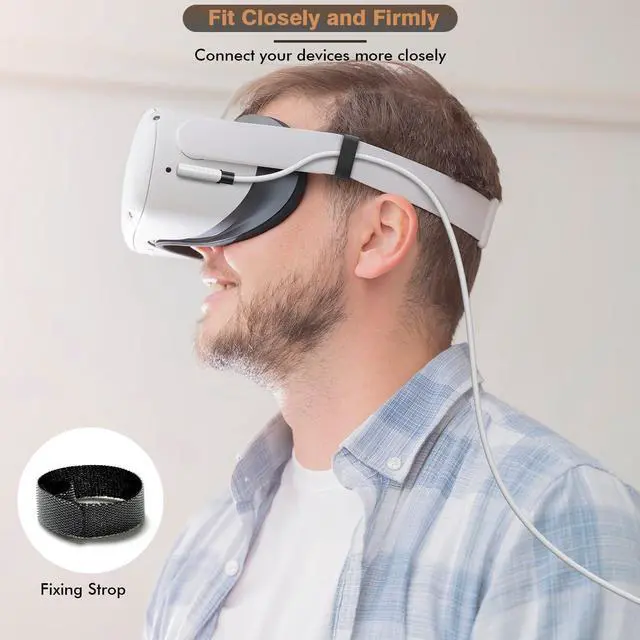 Alt view image 6 of 7 - 16 Feet Link Cable for Quest 3S,VR Cable Compatible with Meta Quest 3S/Quest 3/Oculus Quest 2/Pico 4 Accessories and PC/Steam VR,16FT USB 3.0 to USB C Link Cable High Speed Data Transfer Link Cord