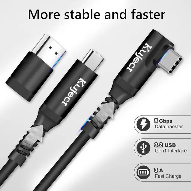 Alt view image 3 of 7 - Link Cable 16FT Compatible for Quest 3S/3, Quest 2/Pro, Pico 4, VR Headset Accessories Cable for Rift S/Steam VR Games, USB 3.0 Type C to C High Speed Data Transfer Charging Cord for Gaming PC