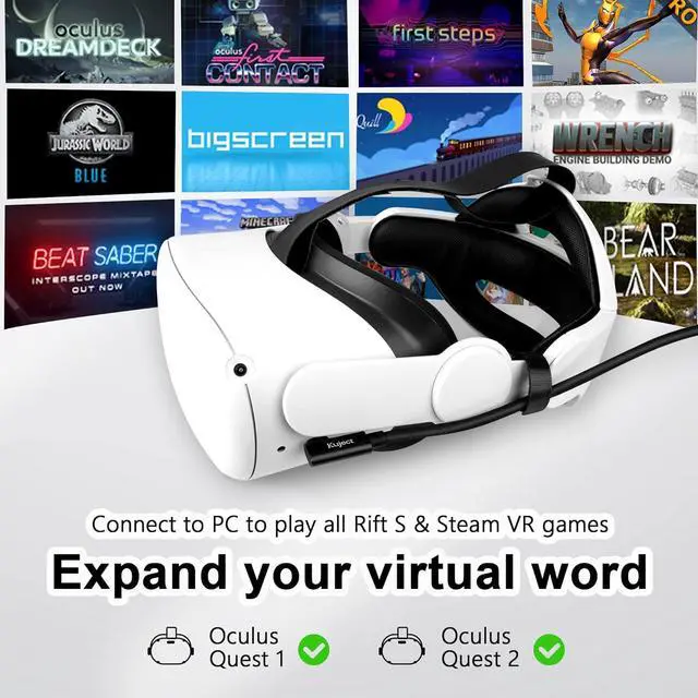 Alt view image 2 of 7 - Link Cable 16FT Compatible for Quest 3S/3, Quest 2/Pro, Pico 4, VR Headset Accessories Cable for Rift S/Steam VR Games, USB 3.0 Type C to C High Speed Data Transfer Charging Cord for Gaming PC