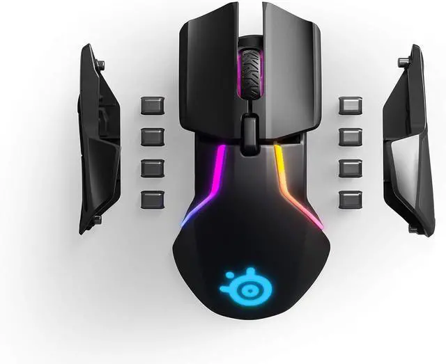 Alt view image 3 of 5 - SteelSeries Rival 650 Quantum Wireless Gaming Mouse - Rapid Charging, 12,000 Cpi Dual Sensor, 256 Weight Configs, 8 Zone RGB Lighting