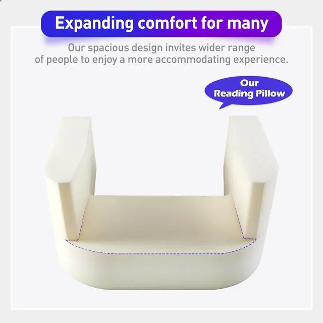 Alt view image 6 of 6 - Reading Pillow for Gaming, Extra Large Lap Desk Pillow, Arm Rest Pillow for Adult, Memory Foam Lap Desk Pillow for Reading, Working, Crocheting, Playing Game or Sitting in Bed Couch