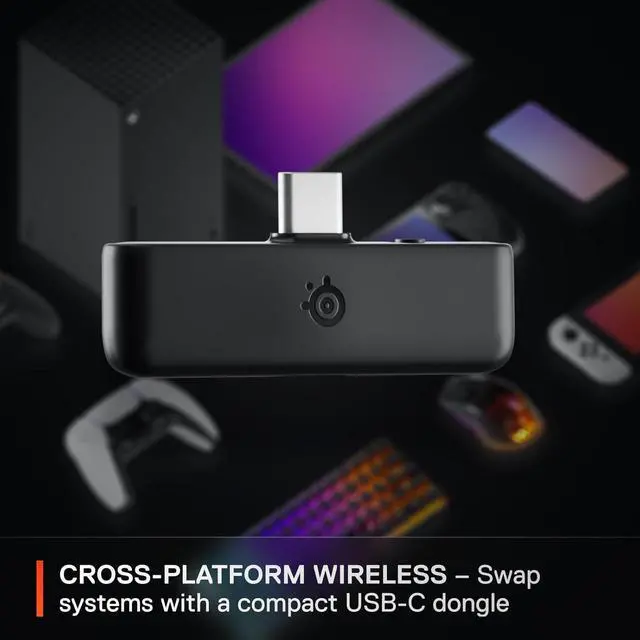 Alt view image 7 of 7 - SteelSeries Arctis Nova 5X Wireless Multi-System Gaming Headset  Neodymium Magnetic Drivers  100+ Audio Presets  60 HR Battery  2.4GHz or BT  ClearCast Gen2.X Mic  Xbox, PC, PS, Switch, Mobile