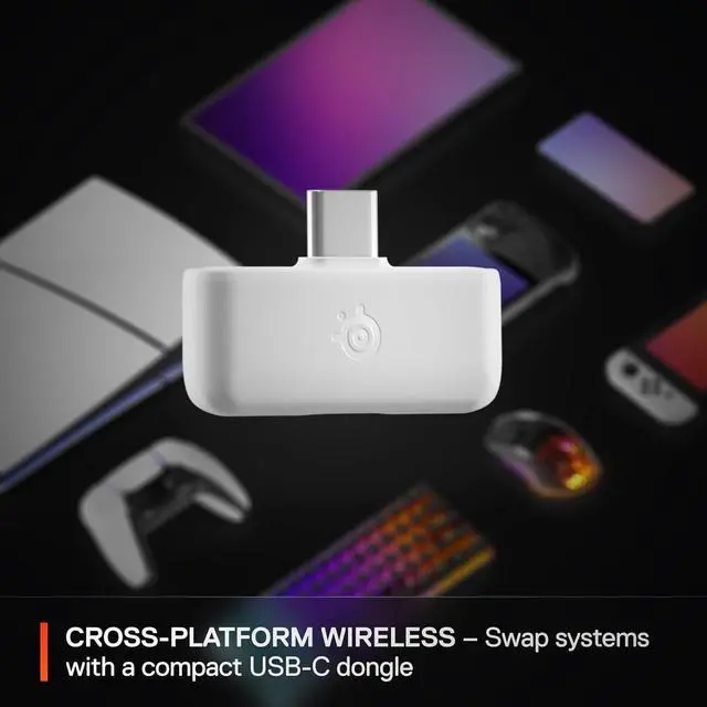 Alt view image 7 of 7 - SteelSeries Arctis Nova 5P Wireless Multi-System Gaming Headset Neodymium Magnetic Drivers 100+ Audio Presets 60 HR Battery 2.4GHz or BT ClearCast Gen2.X Mic PS5, PS4, PC, Switch, Mobile