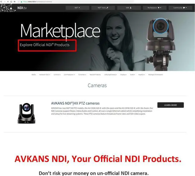 Alt view image 4 of 6 - NDI PTZ Camera - 30X Auto Tracking Live Streaming NDI Camera with SDI/HDMI/IP Outputs for Church Worship School Sport Hospital Wedding Live Streaming (Newtek Official NDI Camera)