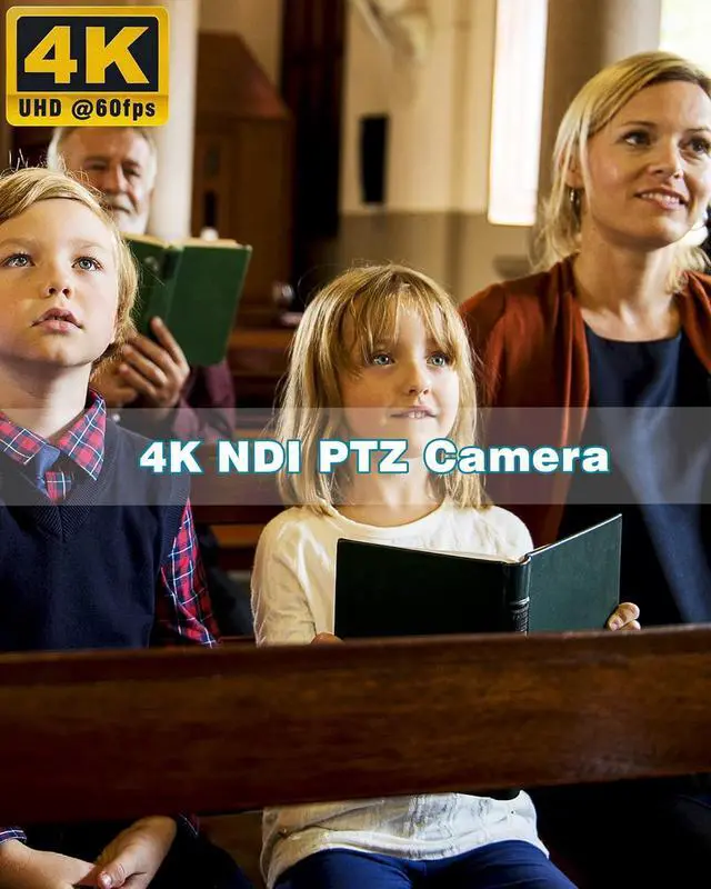 Alt view image 2 of 7 - 60FPS 4K NDI PTZ Camera, 20X Optical Zoom, 4KP60 AI Auto-Tracking, 1/1.8 UHD CMOS 8.42MP USB3.0 3G-SDI HDMI, for Church Worship Education Conference Events, (NDI License Included) (K820N)