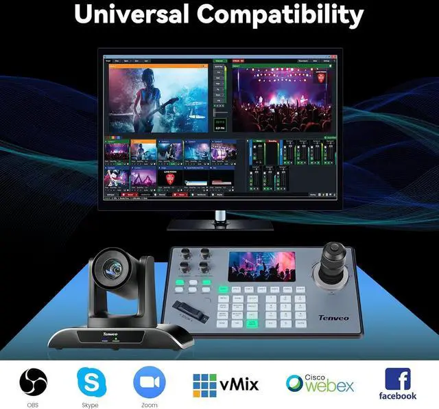Alt view image 7 of 7 - HDMI/LAN/USB3.0 PoE PTZ Camera 20X Optical Zoom PTZ Camera IP Live Streaming Camera, FHD 1080P 60FPS, for Church Services Worship Video Conference Live Streaming Online Meeting, 2025 Version