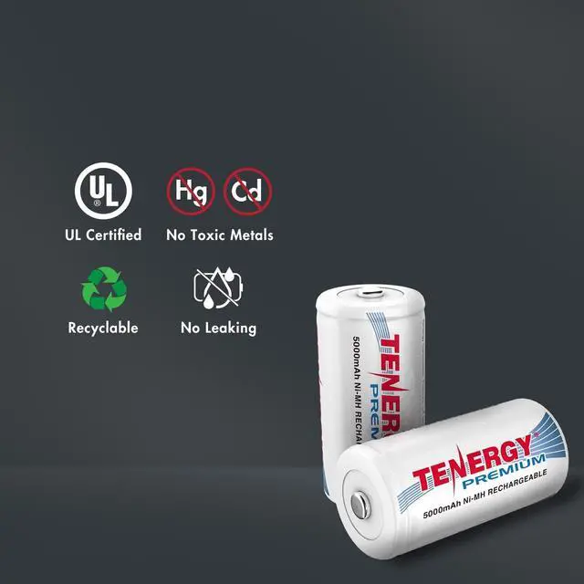 Alt view image 5 of 7 - Premium Rechargeable C Batteries and T9688 LCD Smart Battery Charger for NIMH/NICD AA/AAA/C/D/9V Batteries, 4 Pack C Size Battery Cells and Charger