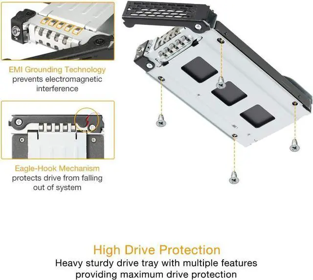 Alt view image 4 of 7 - ICY DOCK 4 Bay 2.5in SAS/SATA HDD/SSD Mobile Rack Enclosure for 5.25" Bay (with Keylock) | ToughArmor MB994SK-1B