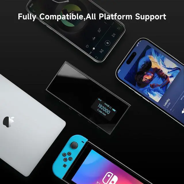 Alt view image 4 of 7 - M18i Headphone Amplifier Bluetooth 5.4 Receiver Portable USB DAC Amps High Resolution with 4.4mm and 3.5mm Dual Outputs Supports PCM 384kHz/DSD256 LDAC Lossless for Smartphones/PC/Laptops