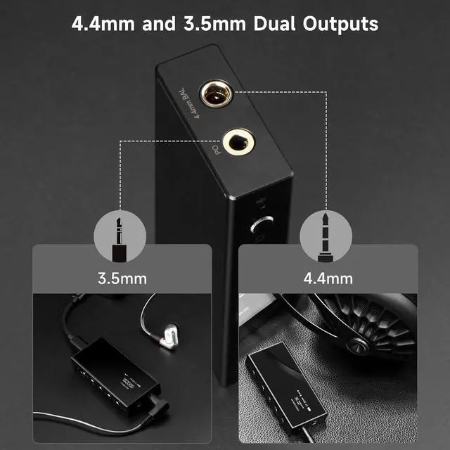 Alt view image 2 of 7 - M18i Headphone Amplifier Bluetooth 5.4 Receiver Portable USB DAC Amps High Resolution with 4.4mm and 3.5mm Dual Outputs Supports PCM 384kHz/DSD256 LDAC Lossless for Smartphones/PC/Laptops