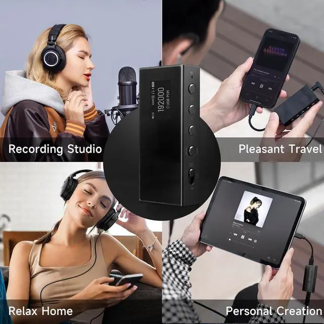 Alt view image 5 of 7 - M18i Headphone Amplifier Bluetooth 5.4 Receiver Portable USB DAC Amps High Resolution with 4.4mm and 3.5mm Dual Outputs Supports PCM 384kHz/DSD256 LDAC Lossless for Smartphones/PC/Laptops
