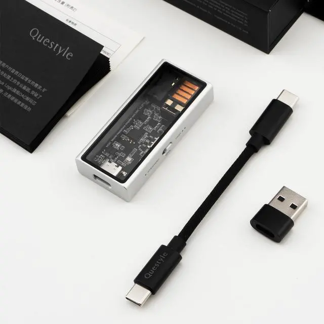 Alt view image 6 of 7 - M15C Headphone Amplifier Portable USB DAC Amps 32Bit/384kHz DSD256 Decoder with 4.4mm and 3.5mm Dual Outputs High Resolution Lossless for Smartphones/PC/Laptops