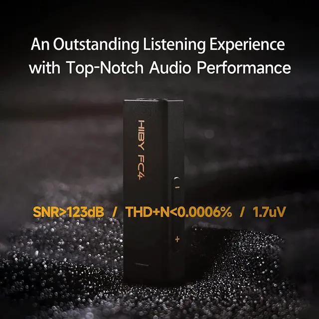 Alt view image 5 of 7 - FC4 Headphone Amplifier Portable DAC with 4.4mm and 3.5mm Headphones Outputs Support MQA16X PCM768K DSD256 High Driving Power for Android/iOS/Mac/Windows (Blue)
