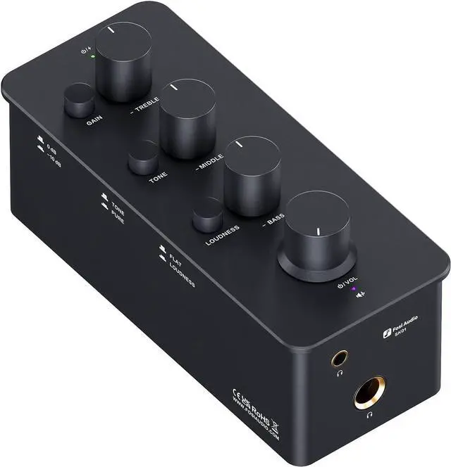 Main image of SK01 Headphone Amplifier Equalizer Preamp with Bass Midrange Treble Tone Control and Loudness Compensation Portable Class A Analog Amp for Electric Guitar Instrument with 3.5mm 6.35mm Jacks